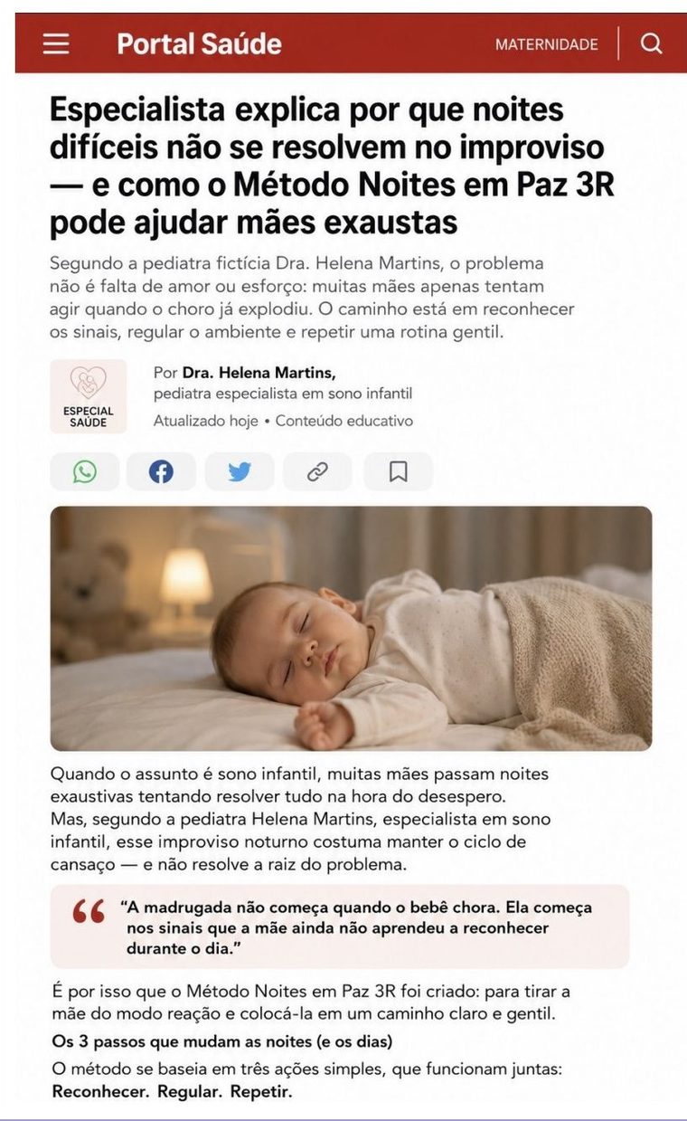 Reportagem sobre sono do bebê